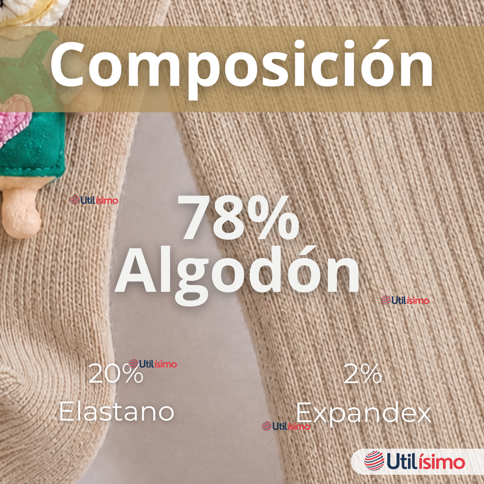 Panty 3D Osito Beige Tejida Niña Ballerina 78% Algodón Premium