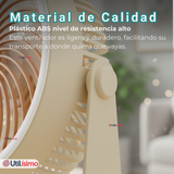 Mini Ventilador De Mesa Beige Silencioso Portátil Recargable USB