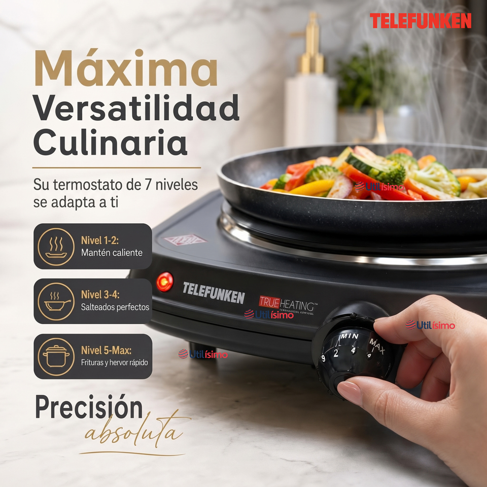 Cocinilla Eléctrica Telefunken Tf Ae5500 Color Negro