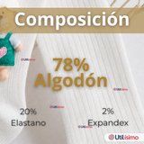 Panty 3D Osito Blanco Tejida Niña Ballerina 78% Algodón Premium