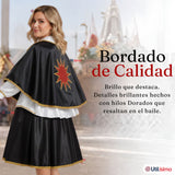 Traje Tirana Diablada Negro 3 Piezas Mujer Baile Típico Fiestas Patrias