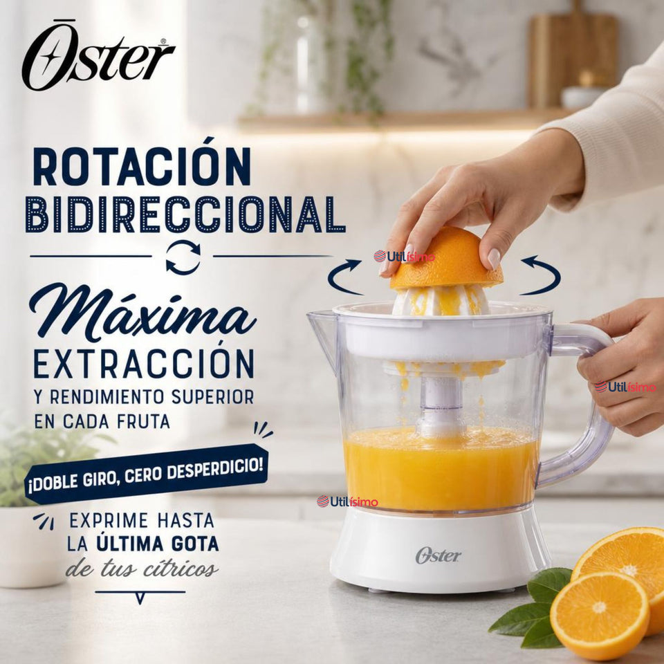 Exprimidor De Cítricos Oster® Blanco Rotación Bidireccional FPSTJU407W