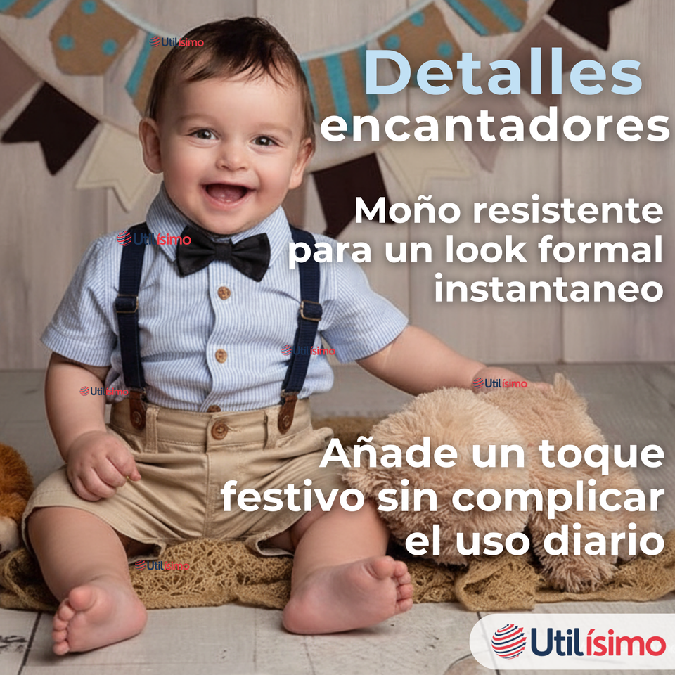 Conjunto De Vestir Con Tirantes Camisa Pantalón Corto Algodón Niño