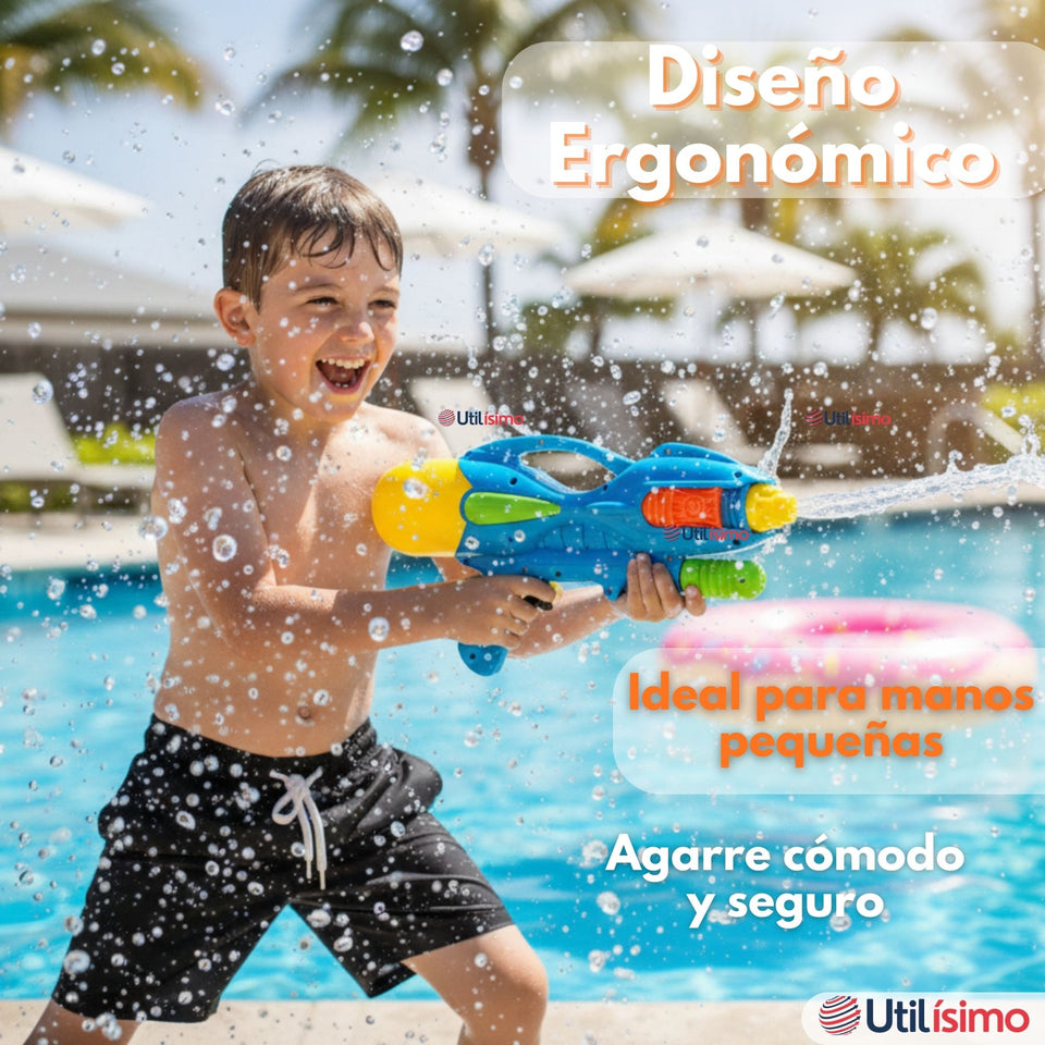 Pack 2 Pistolas Lanza Agua 32 cm Juguete Agua Niño Niña Colores Surtidos