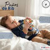 Conjunto 2 Piezas Buzo Pantalón Y Polerón De Algodón Azul Oso Polar Bebé Niño