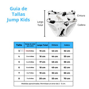 Pack de 3 Calzones de algodón para Niños Jump Kids