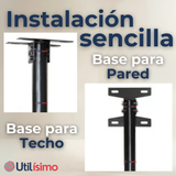 Soporte TV Techo Pared Ajustable 55Kg 26 a 55 Pulgadas 26 27 28 29 32 37 39 40 42 43 46 47 48 49 50 51 52 55