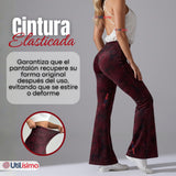 Calza Polar Con Chiporro Palazzo Mujer Elasticada Térmica Burdeo