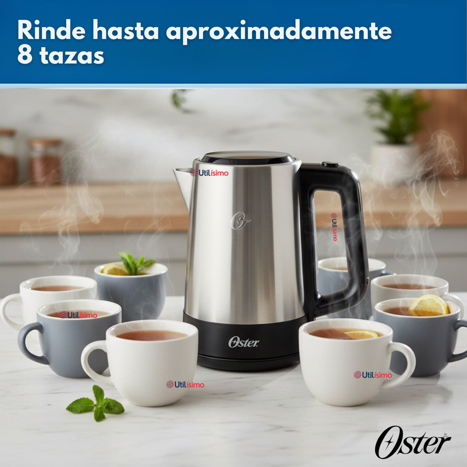 Hervidor eléctrico Oster® de acero inoxidable 1.7 lt BVSTKE671