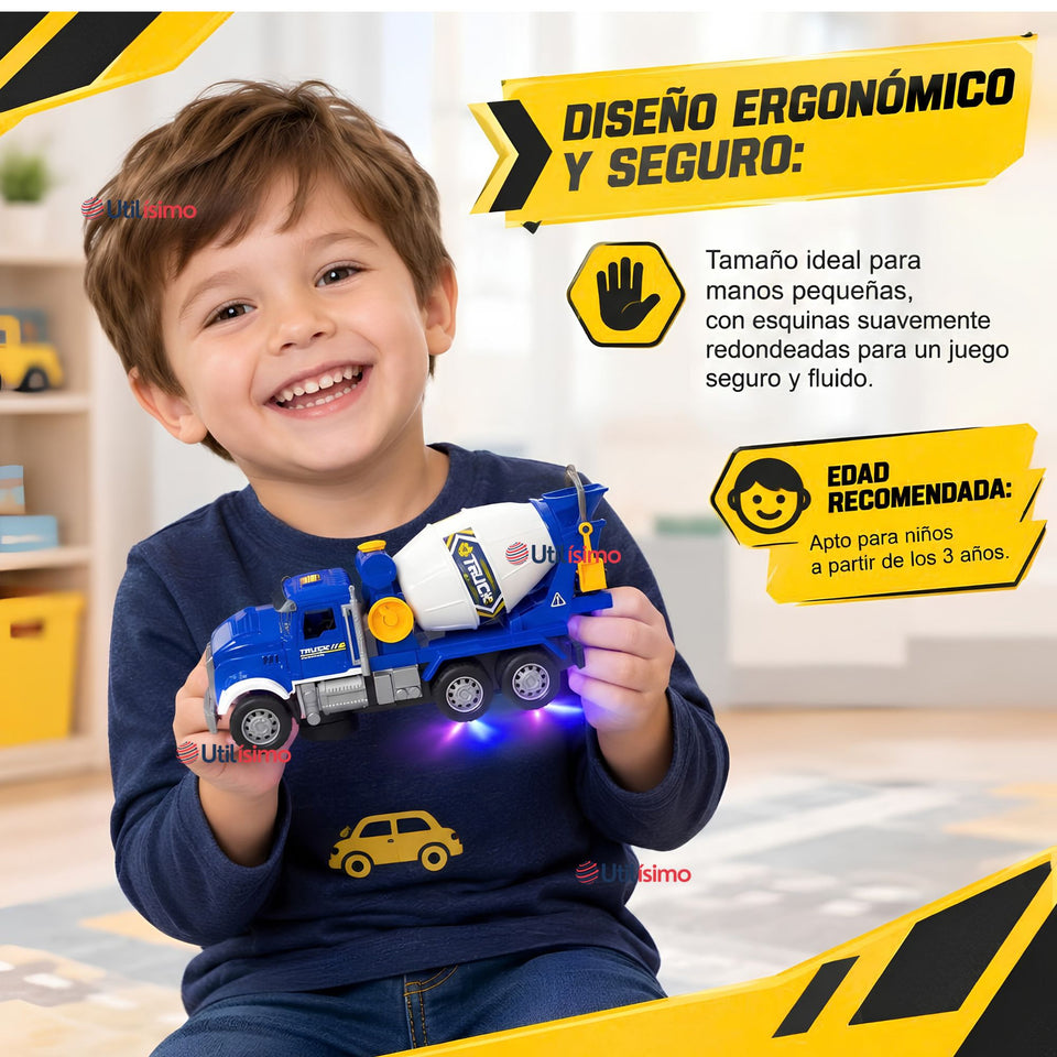 Camión Mixer Colores Surtidos Juguete Infantil Camión De Luces y Sonidos Interactivo Niño