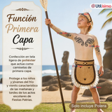 Pack 3 Poleras Efecto Piel Con Tatuajes Niño Rapa Nui Fiestas Patrias