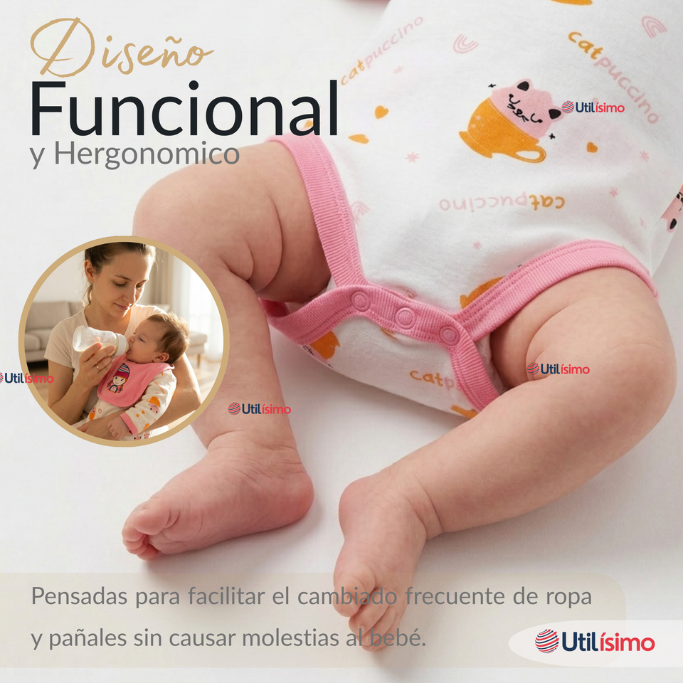 Set Ajuar Bebé 8 Piezas Surtido NIÑA 100% Algodón