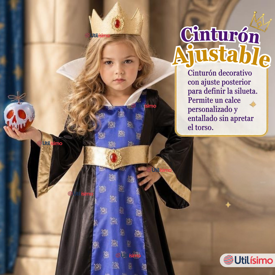 Disfraz Reina Grimhilde Malvada Blancanieves Cosplay Niña