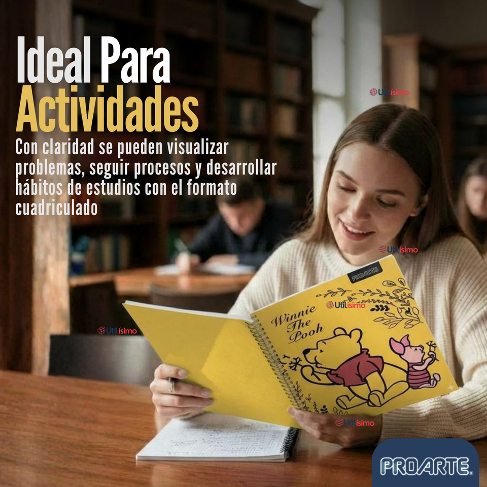 Pack 10 Cuadernos Universitarios Winnie Pooh 100 Hojas Proarte Diseño Surtido