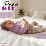 Conjunto 2 Piezas Buzo Pantalón Y Polerón Con Capucha Tela Plush Lila Bebé Niña