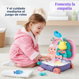 Muñeca Bebe Juguete Con Set Para Baño Con Accesorios
