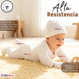 Conjunto Set 5 Piezas Body Camiseta Panty Gorro Manoplas Algodón Blanco Bebé Unisex