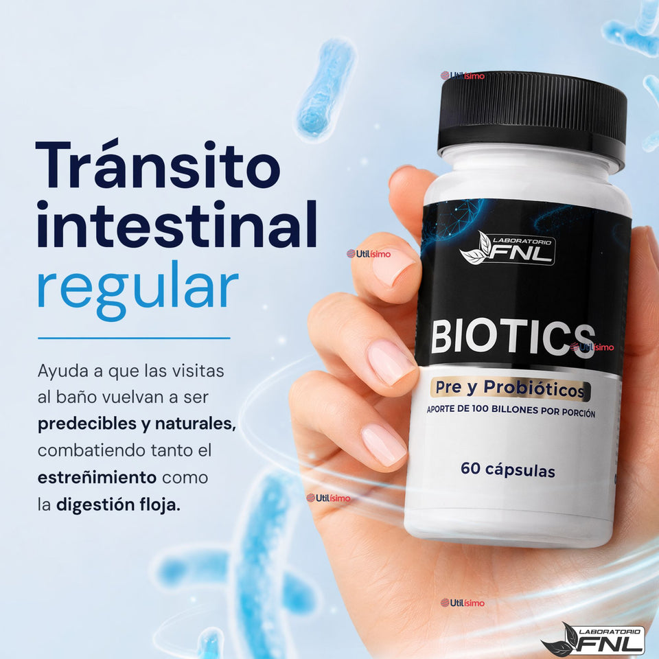Probióticos FNL Biotics 60 Cápsulas con 100 Billones y 14 Cepas