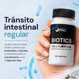 Probióticos FNL Biotics 60 Cápsulas con 100 Billones y 14 Cepas