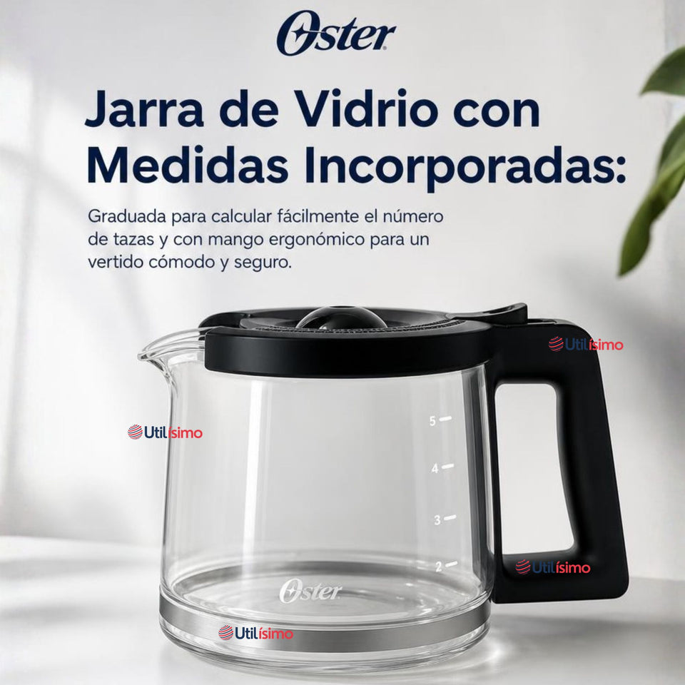 Cafetera de goteo Oster® de 5 tazas, con filtro reutilizable, Negro, BVSTDCS51B