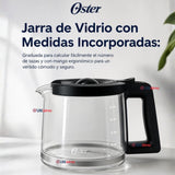 Cafetera de goteo Oster® de 5 tazas, con filtro reutilizable, Negro, BVSTDCS51B