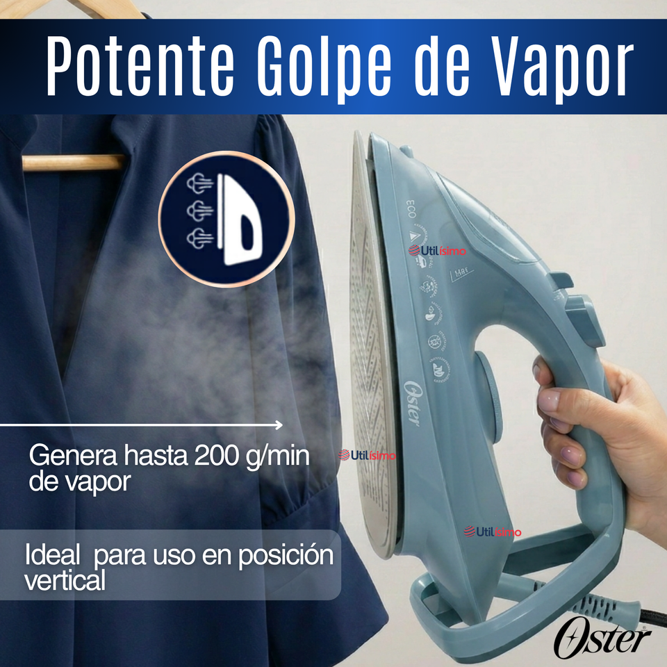 Plancha de vapor Oster® AeroGlide Plus S7400 Verde claro GCSTAC7402-052