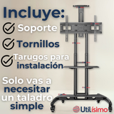 Soporte TV Portátil Con Ruedas 45Kg 32 a 75 Pulgadas 32 40 43 50 55 60 65 70 75