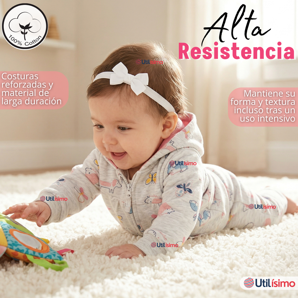 Conjunto 2 Piezas Buzo Pantalón Y Polerón De Algodón Gris Mariposas Bebé Niña