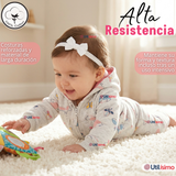 Conjunto 2 Piezas Buzo Pantalón Y Polerón De Algodón Gris Mariposas Bebé Niña