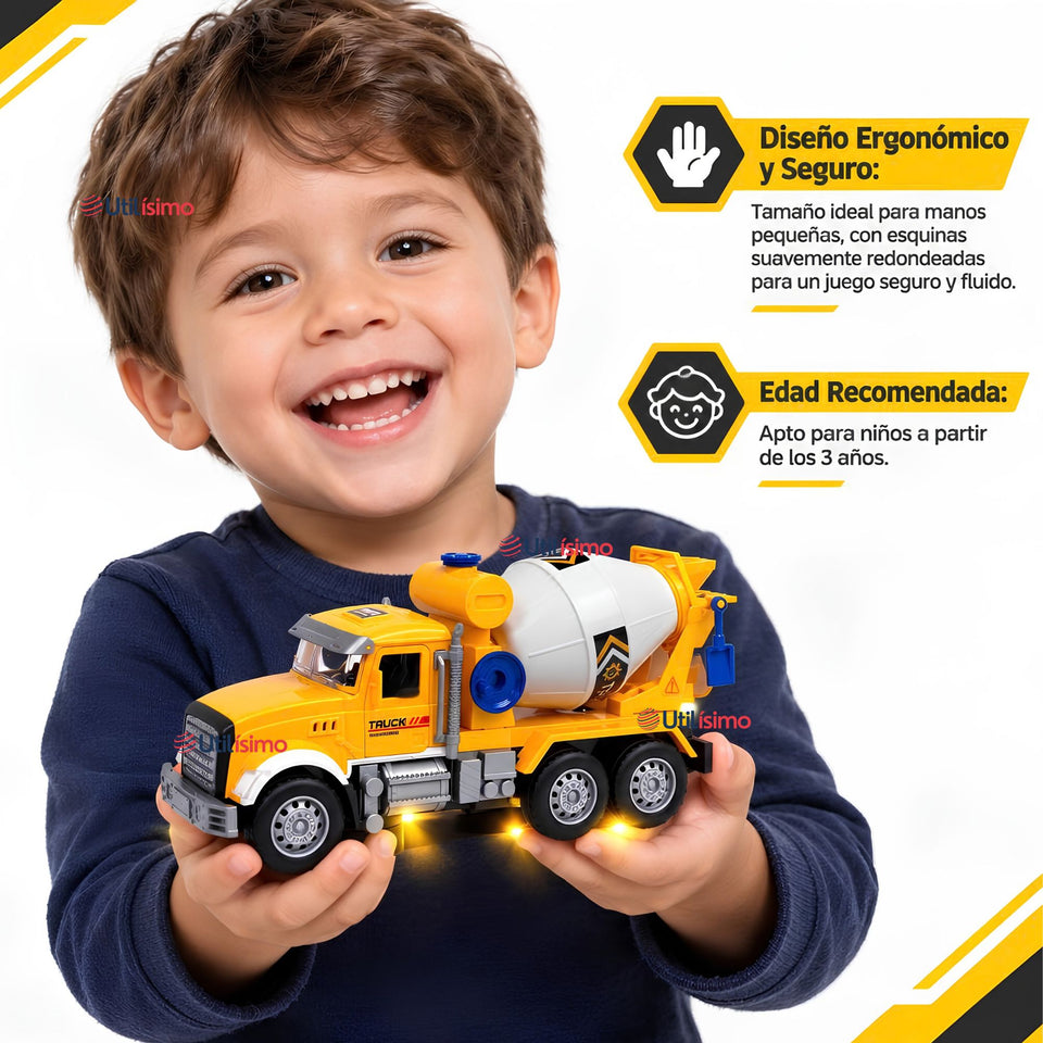 Camión Mixer Juguete Infantil Camión De Luces y Sonidos Interactivo Niño