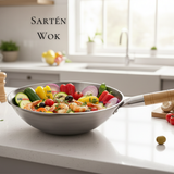 Sartén Wok Tradicional Chino De 37cm Acero Al Carbono