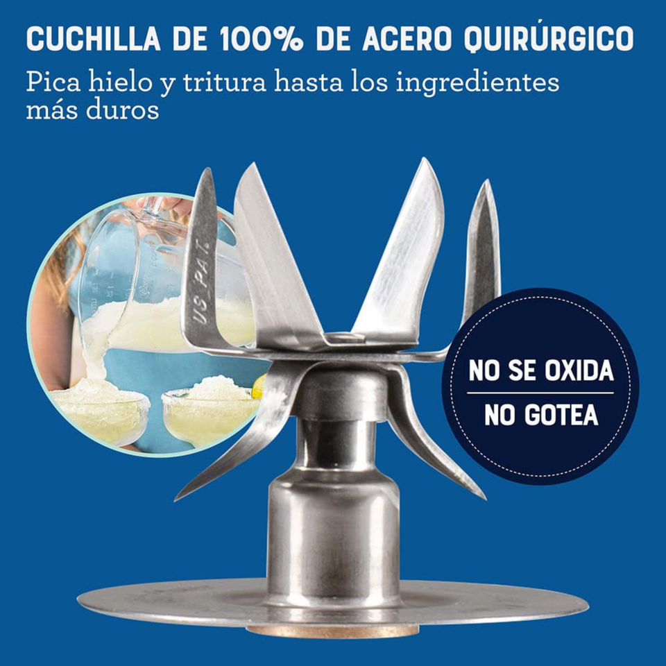 Licuadora Oster® con tecnología reversible, 2 programas automáticos y 3 velocidades más pulso