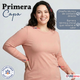 Pack 3 Camisetas Poleras Polar Primera Capa Manga Larga Colores Surtidos Mujer