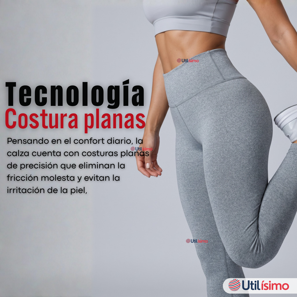Calza Polar Con Chiporro Térmica Mujer Elasticada Gris Melange