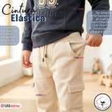 Conjunto 2 Piezas Buzo Pantalón Y Polerón De Algodón Azul Niño
