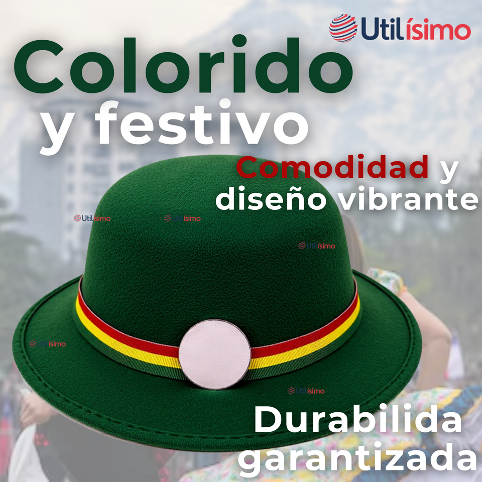 Sombrero Nortino Fiestas Patrias Gorro Niña Baile Danzas Verde