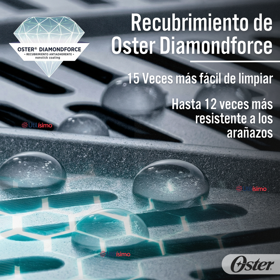 Freidora de aire digital Oster® con capacidad de 9L CKSTAF90D 1550W