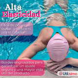 Gorro Gorra Natación Baño Poliuretano Color Rosado 12 Años En Adelante