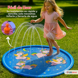 Alfombra Piscina Agua Rociador Para Niño Color Azul 100 cm
