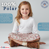 Polera Camiseta Polar Primera Capa Cuello Redondo Manga Larga Colores Surtido Niña