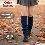 Polainas Escolares 1 Par Invierno Abrigadoras Juvenil Azul Acrílico