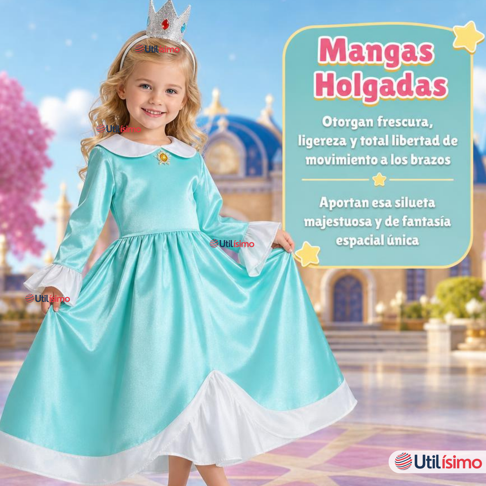 Disfraz Princesa Rosalina Super Mario Galaxy Cosplay Niña