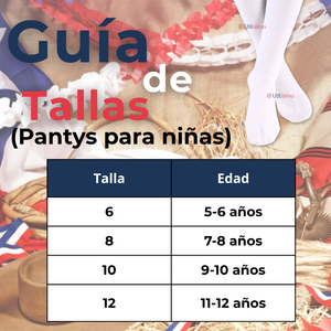 Ballerina Panty Primera Capa Blancas Niña Fiestas Patrias Blanco