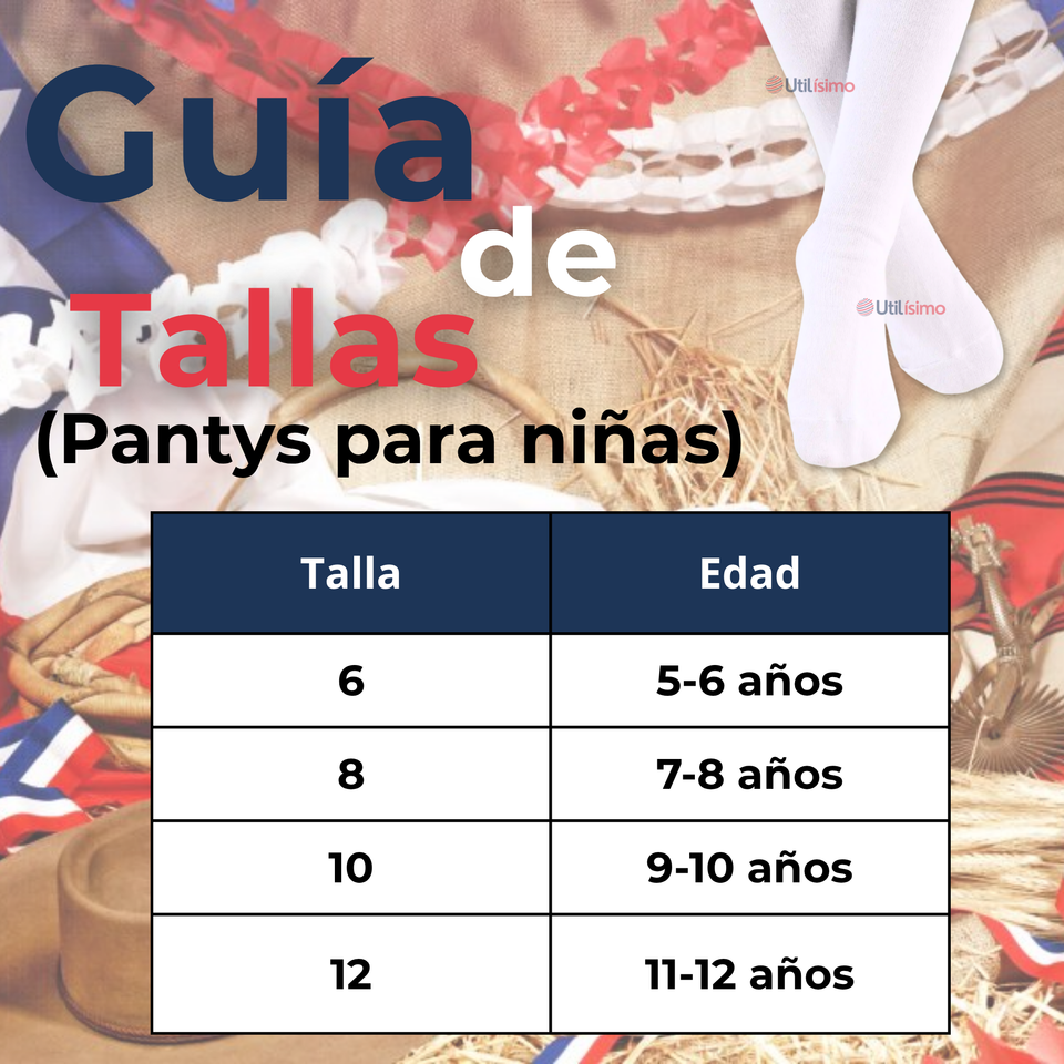 Ballerina Panty Primera Capa Blancas Niña Fiestas Patrias Blanco
