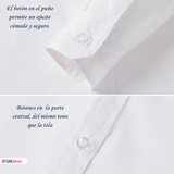 Camisa Blusa Escolar Blanca Manga Larga Colegio Para Niñas