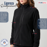 Polerón Térmico Micropolar Cuello Alto Mujer Negro Invierno