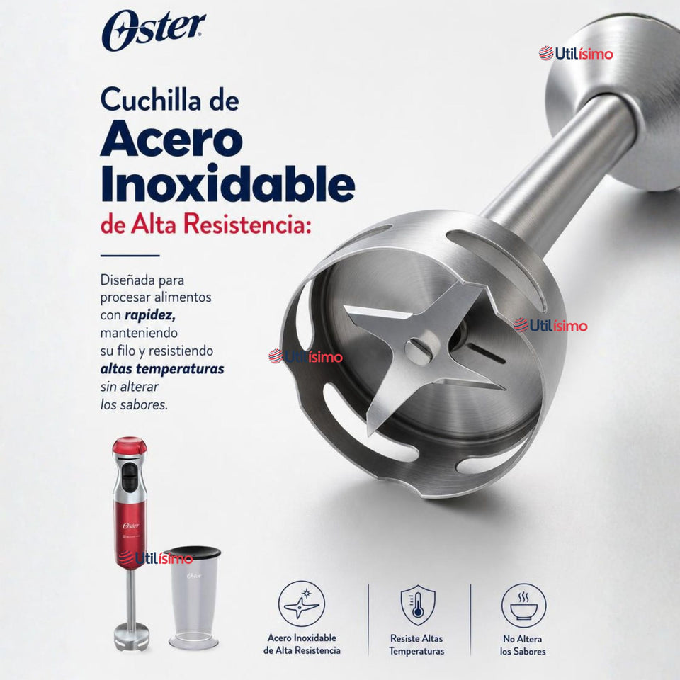 Batidora de inmersión Oster® con cuchilla Quad FPSTHB5102R
