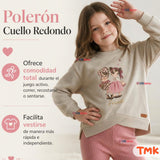 Conjunto 2 Piezas Polerón y Pantalón Buzo 100% Algodón Tedmimak Niña Pretty Adorable