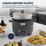 Oster Arrocera 3 en 1, 10 Tazas de Capacidad Función de Sofrito, Vaporera, Recubrimiento Antiadherente Oster DiamondForce, CKSTRC10DFSKE