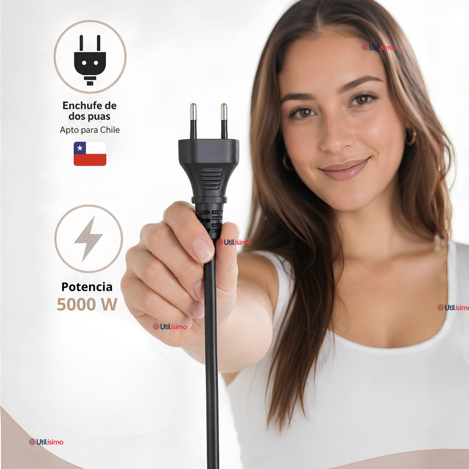Secador de cabello Profesional 5000w Potencia y Estilo Plateado con Difusor
